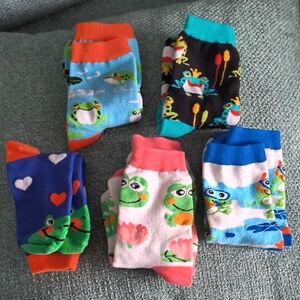 Colorful Frog Themed Socks Set